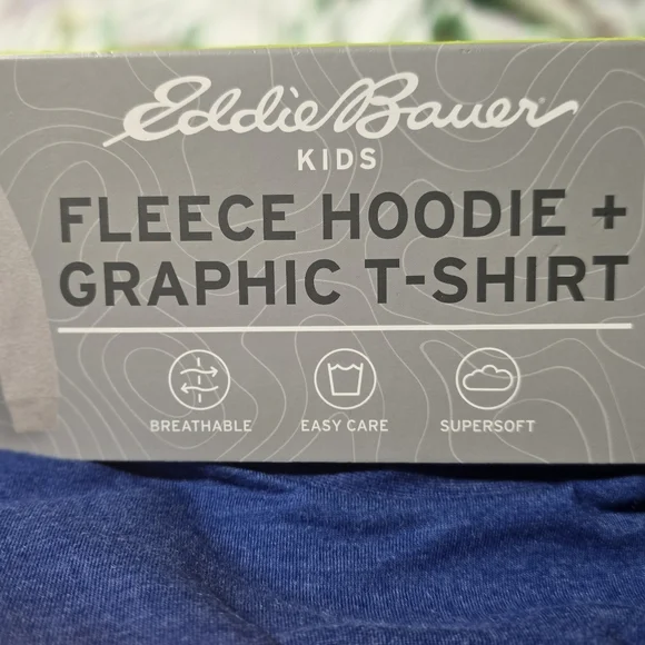 Small 7/8, Eddie Bauer Boys' 2-Pack Camo Hoodie & Tee - Picture 4 of 4
